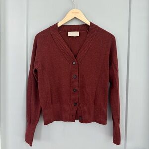 Everlane red cashmere cardigan